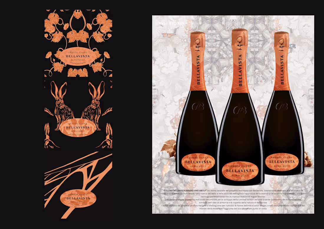 Cover image for Personalized Labels for Bellavista Wine