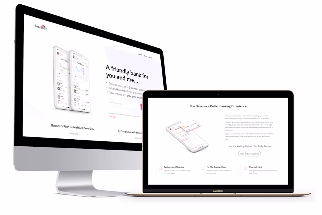 Cover image for Web & UX Design & Content for bankiom.com