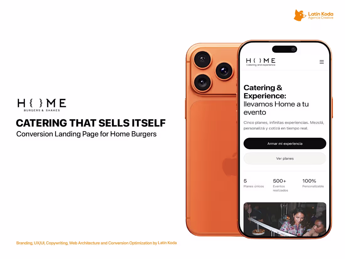 Cover image for Catering that sells itself Conversion Landing Page for Home ...