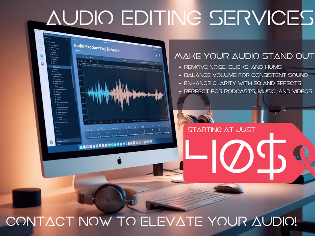 Cover image for Professional Audio Editing Services