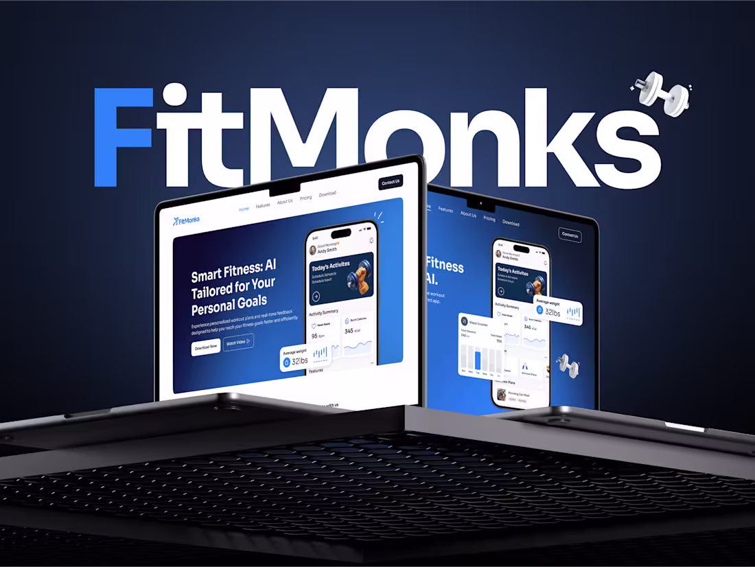 Cover image for FitMonksAI: Dynamic Health & Fitness Website Built with Framer
