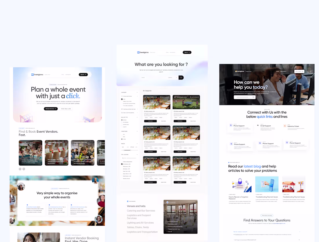 Cover image for EventGizmo UI design