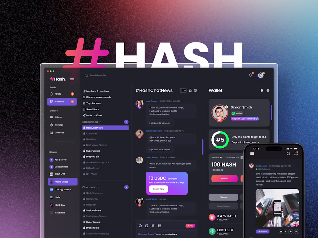 Cover image for Hash Chat – Crypto Messaging App