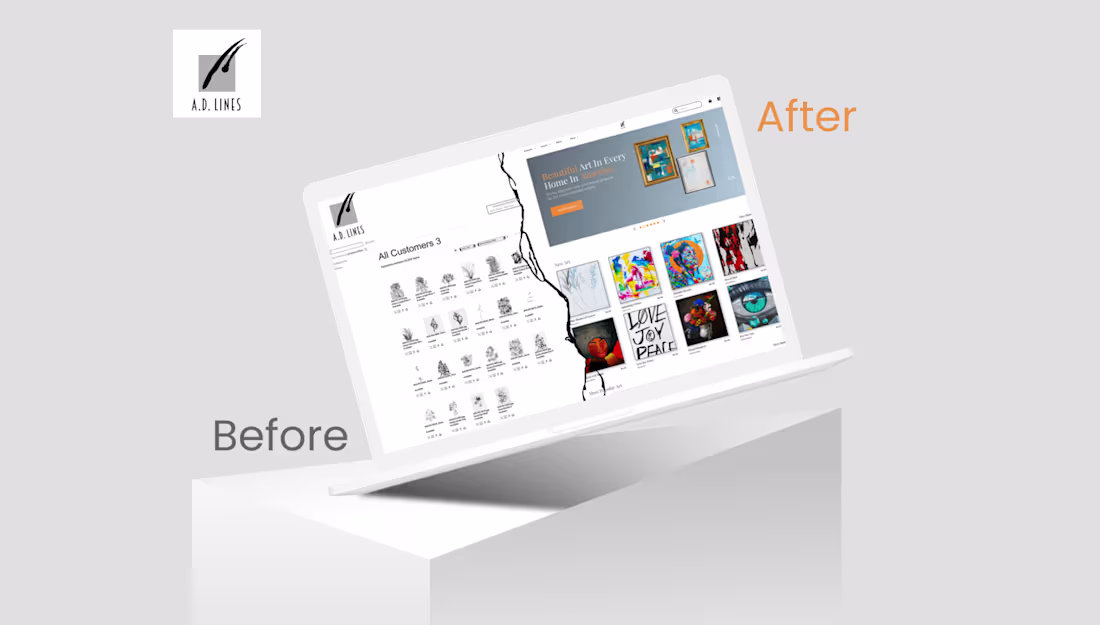 Cover image for A.D. Lines - Redesigning An Out-Dated Website — John Atteh