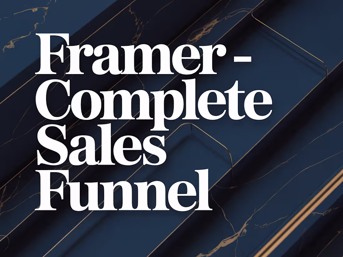 Cover image for Framer - Complete Sales Funnel