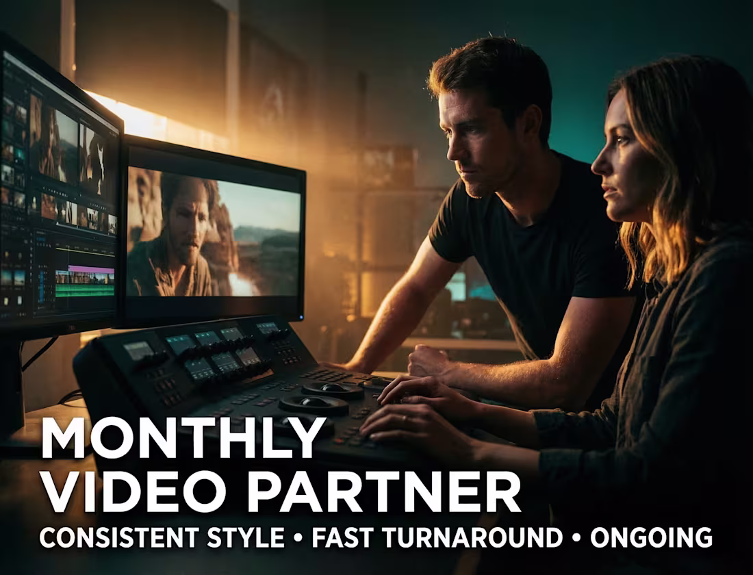 Cover image for You will get a dedicated monthly video editing partner
