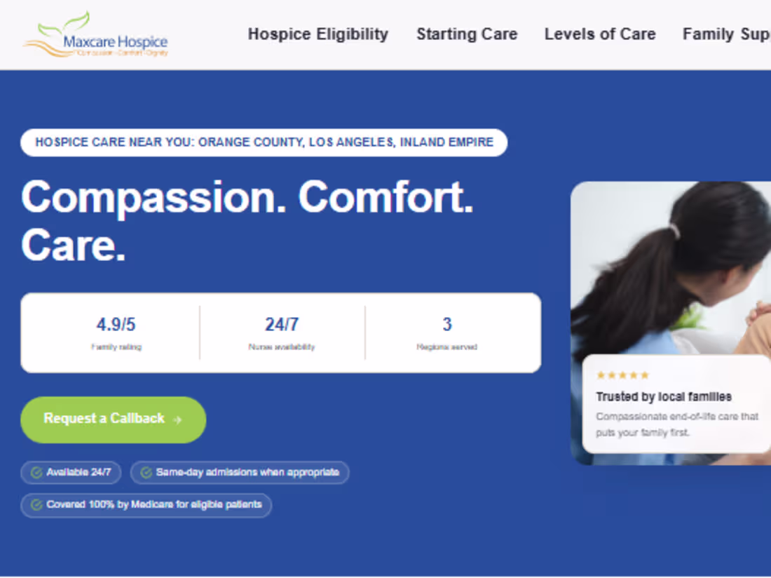 Cover image for High-Converting Healthcare Landing Page (Lead