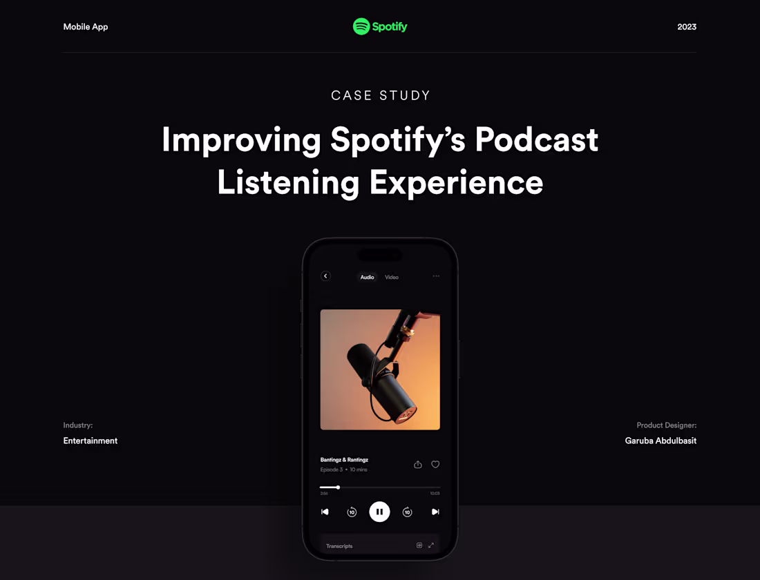 Cover image for Improving Spotify's Podcast Listening Experience