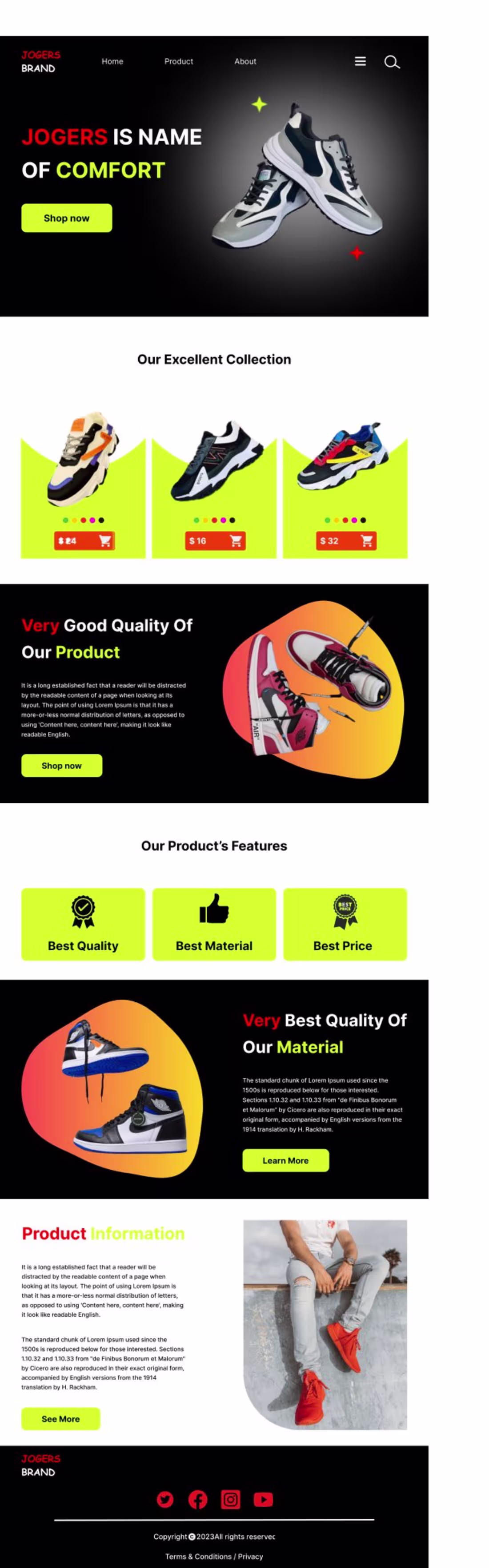 Cover image for shoes ui landing page