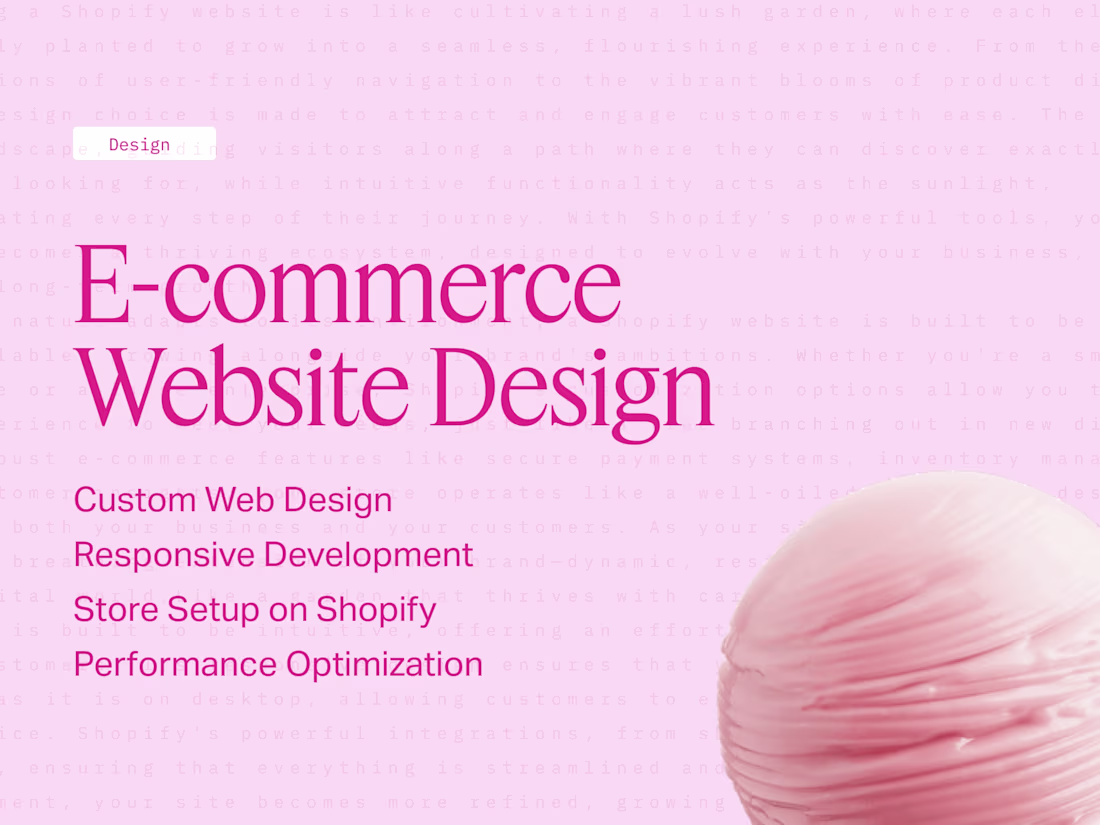 Cover image for E-commerce Website Design