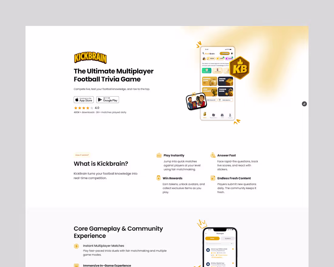 Cover image for KickBrain Landing Page - Done in Framer ✨🔥 Live Preview: ht...