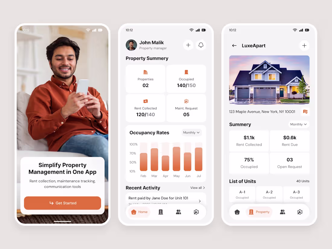 Cover image for A clean and simple property management app to track rent, mo...