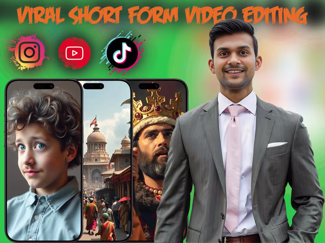 Cover image for I will do short form video editing for instagram reels, youtube…