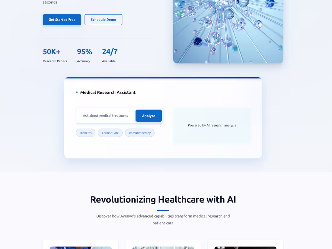 Cover image for AI-assisted medical research.