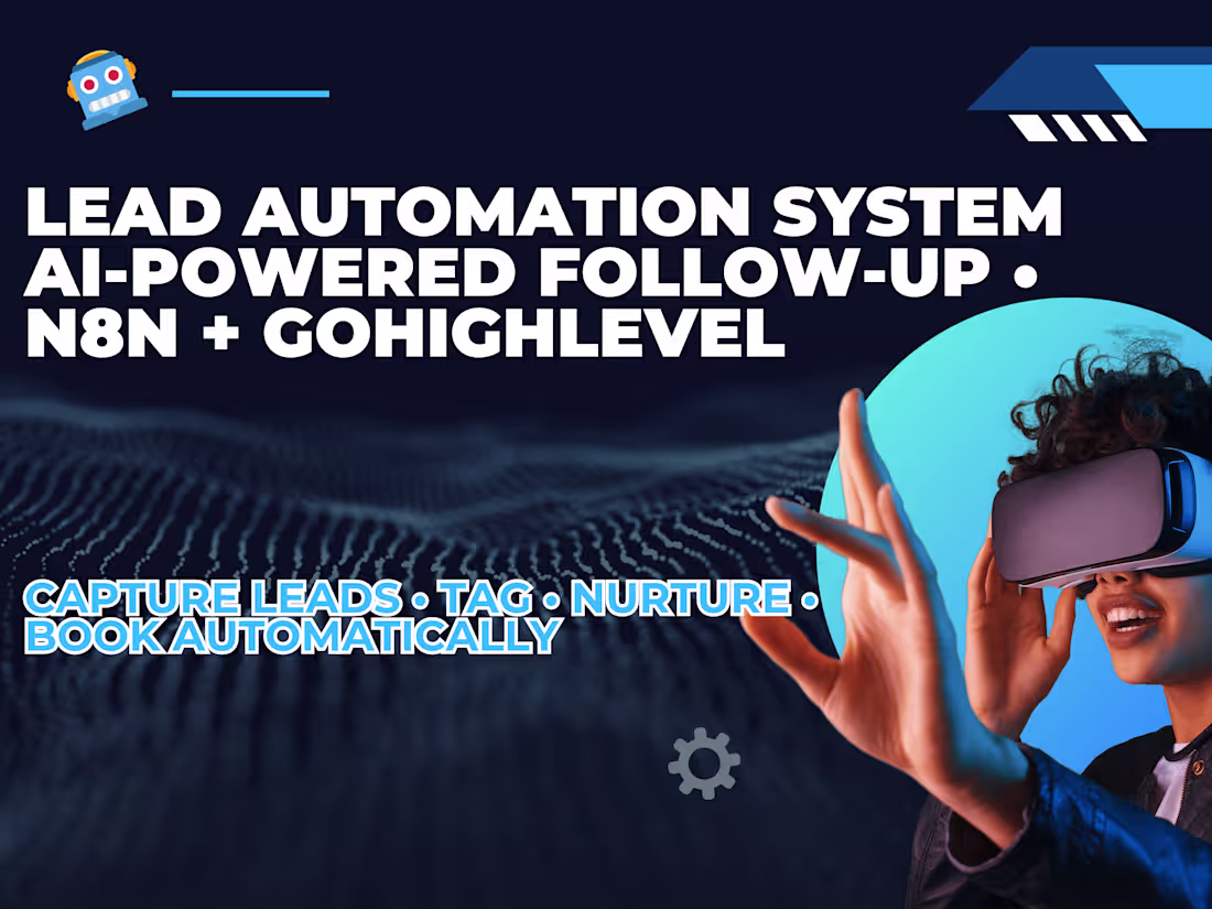 Cover image for Lead Capture & Follow-Up Automation — n8n + GoHighLevel