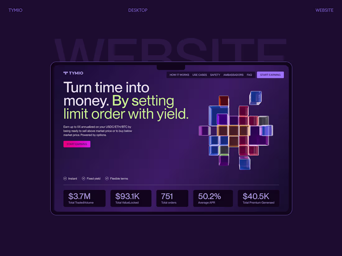 Cover image for Visual identity. Website. UX/UI app. De-Fi service