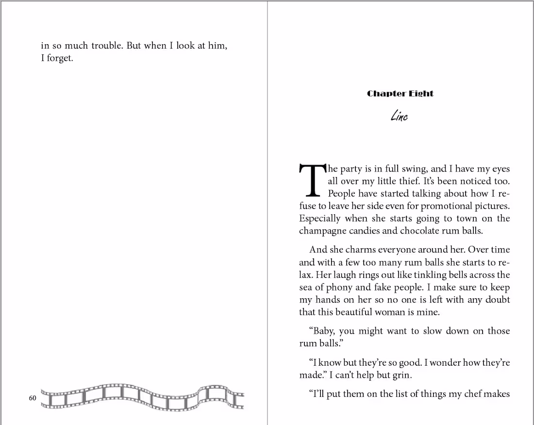 Cover image for Formatted Hollywood Themed Book