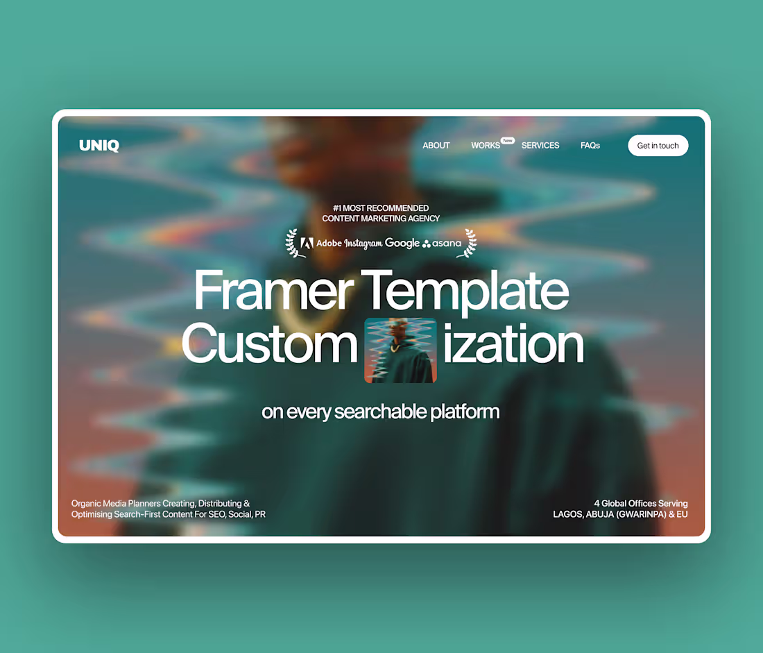 Cover image for FRAMER TEMPLATE CUSTOMIZATION