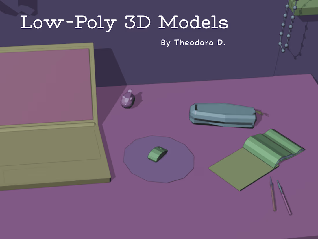 Cover image for Low-Poly Aesthetic 3D Models uwu