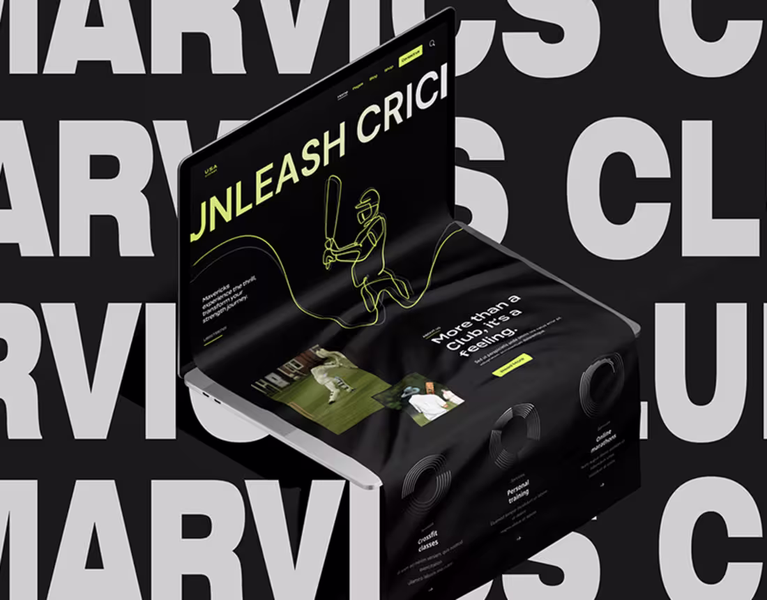 Cover image for Marvicks Cricket Club Landing Page :: Behance
