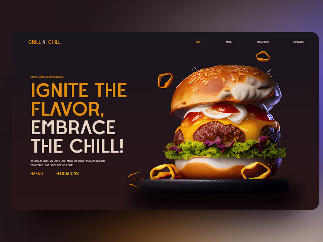 Cover image for Ui design for a burger shop