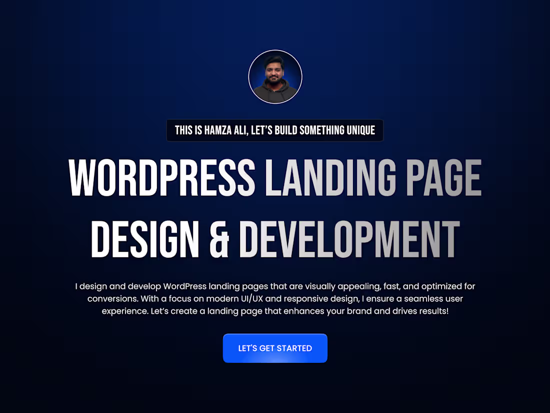 Cover image for Custom WordPress Landing Page Design & Development