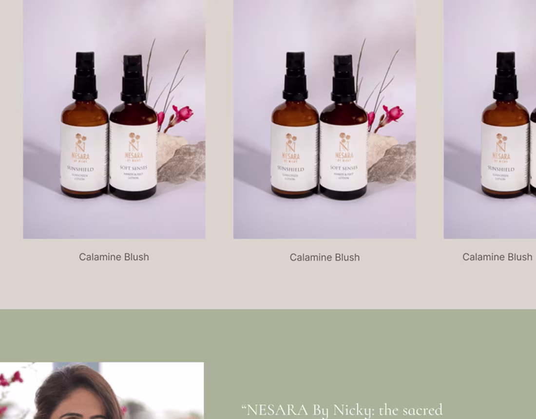 Cover image for Nessara By Nicky Landing Page Redesign on Behance