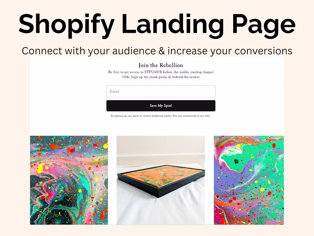 Cover image for Shopify Landing Page