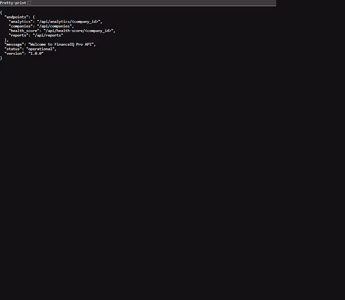 Cover image for FinanceIQ Pro – Secure Flask REST API Backend