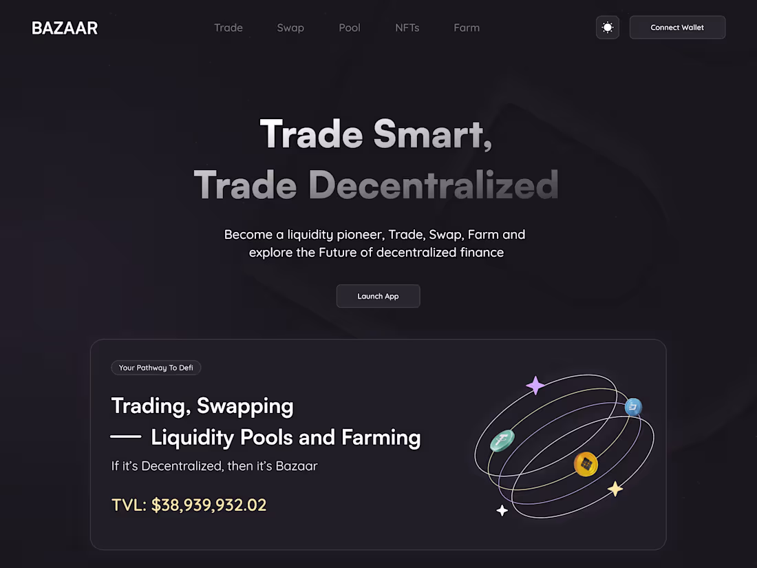 Cover image for Bazaar Landing Page UI Design and Development