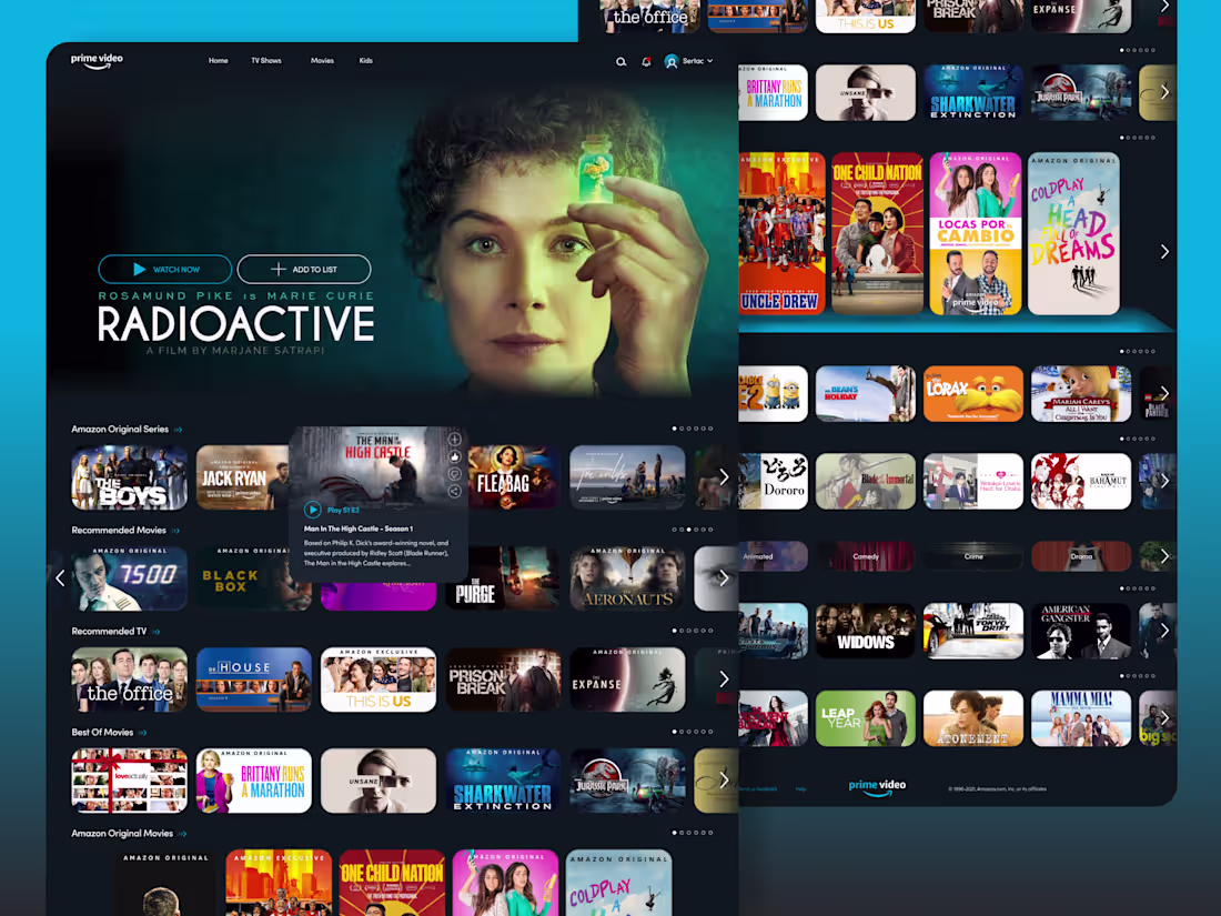 Cover image for Amazon Prime Video Concept Redesign 🎬 OTT App