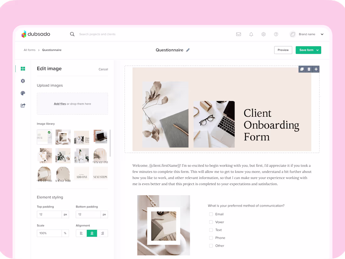 Cover image for Dubsado Form Builder