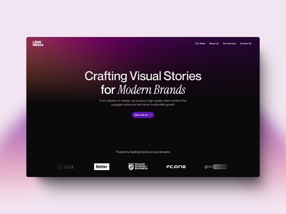 Cover image for LensMedia: Design + Framer Development