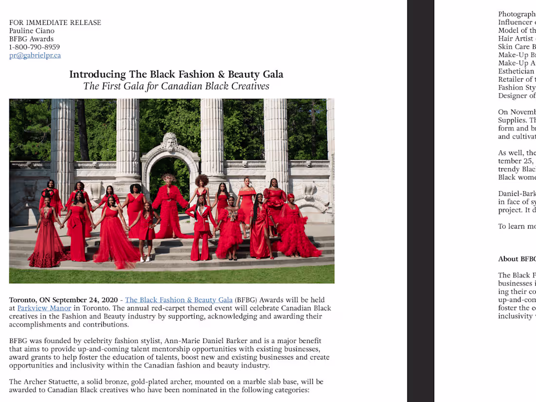 Cover image for BFBG Awards - Press