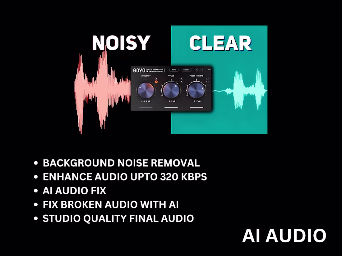 Cover image for AI Audio Enhance & Noise Reduction