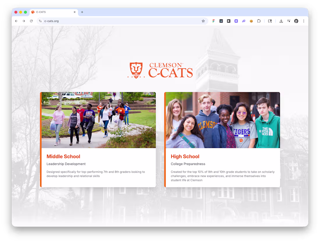 Cover image for Clemson C-Cats Website Rebuild