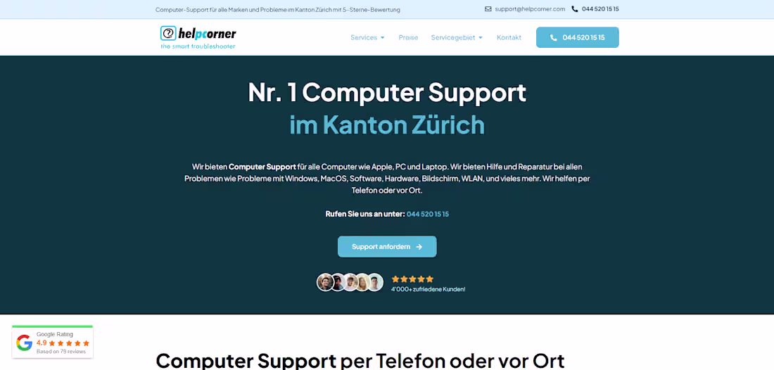 Cover image for Helpcorner - Website