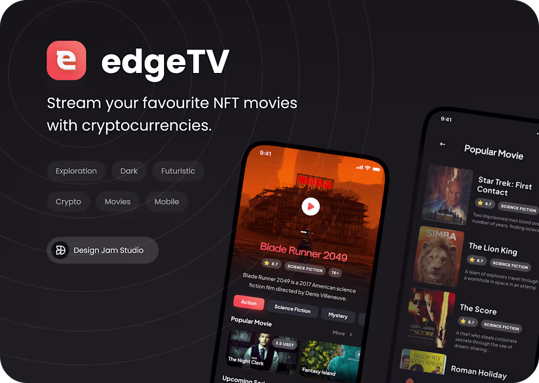 Cover image for EdgeTV — NFT Movies Streaming App