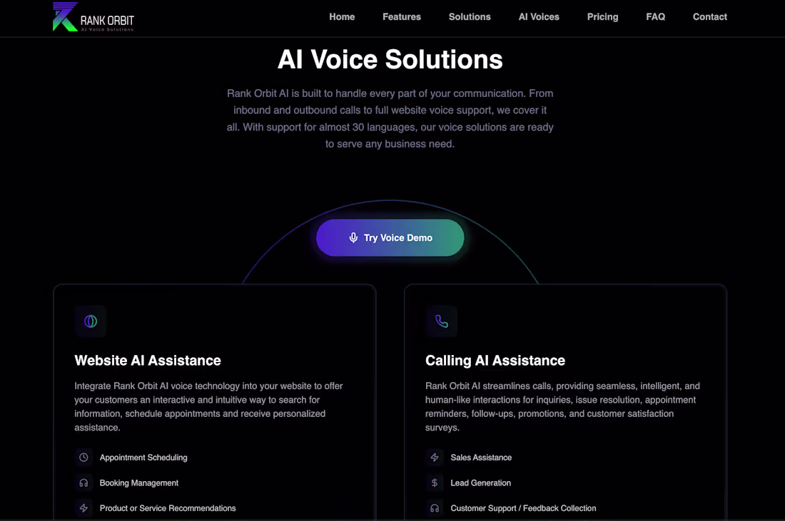 Cover image for Ai Calling & Website Support
