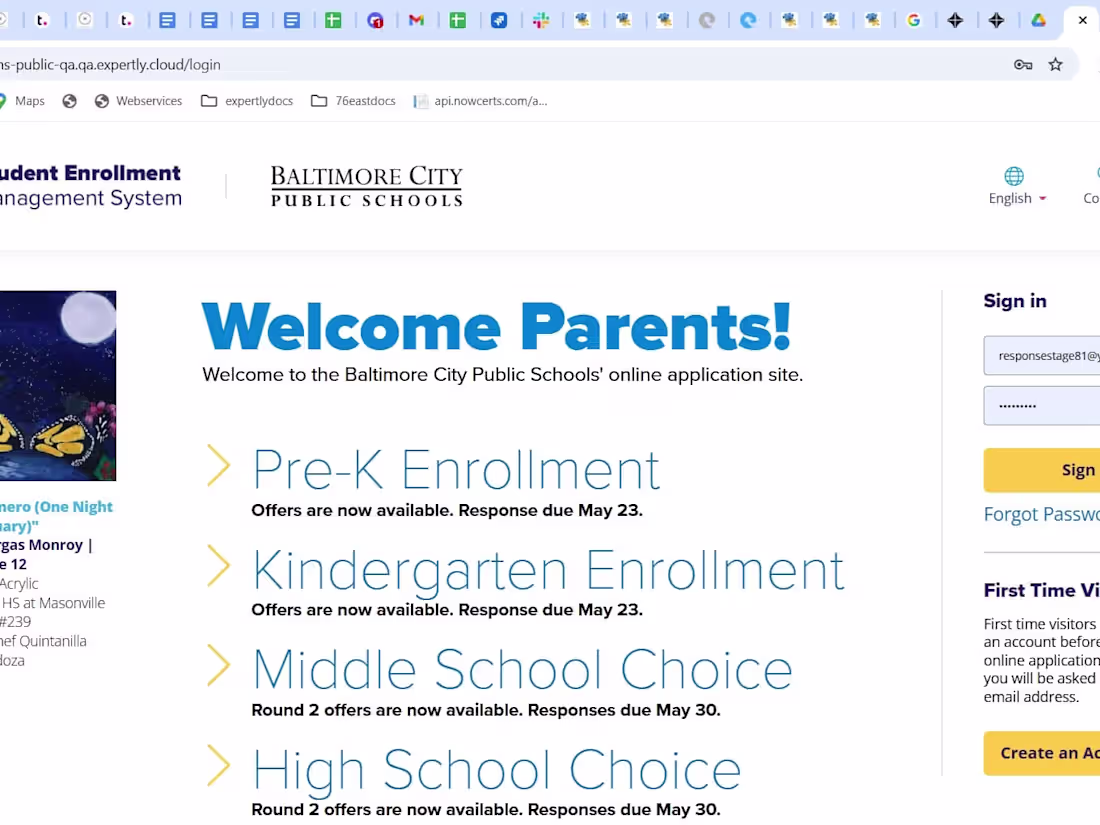 Cover image for Portal for admission to American schools