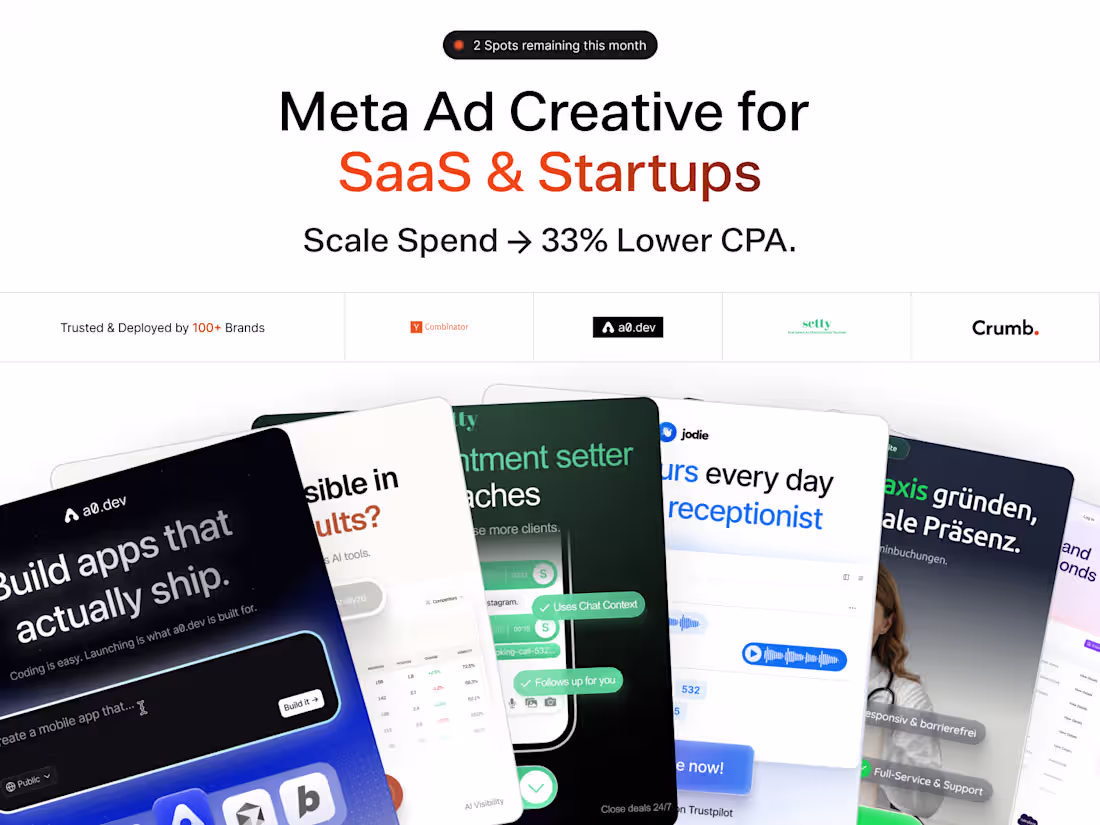 Cover image for 15x Meta Ad Creatives for SaaS and Startups 