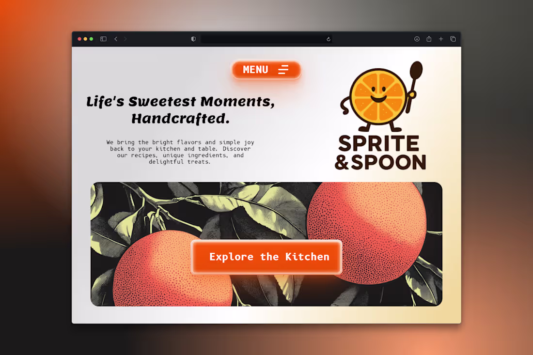 Cover image for Designing the hero for Sprite & Spoon was all about contrast...