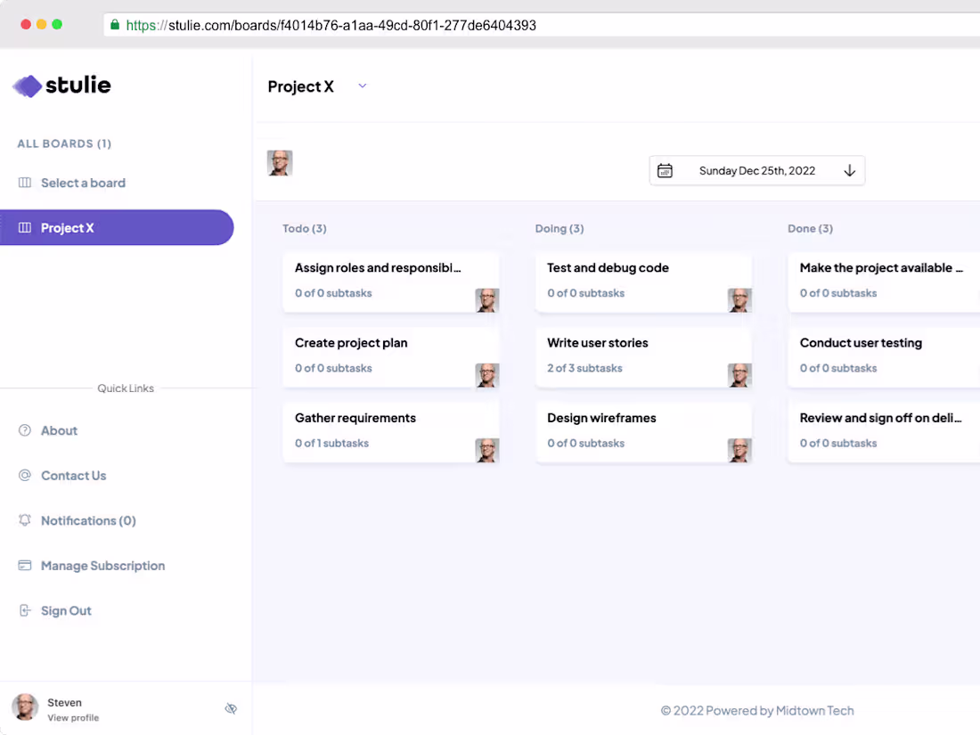 Cover image for Stulie - Collaborative Project Management Board