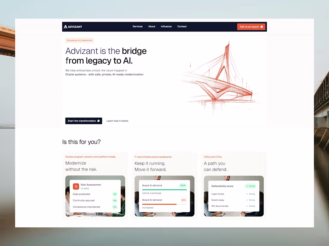 Cover image for Advizant Website Design and Development