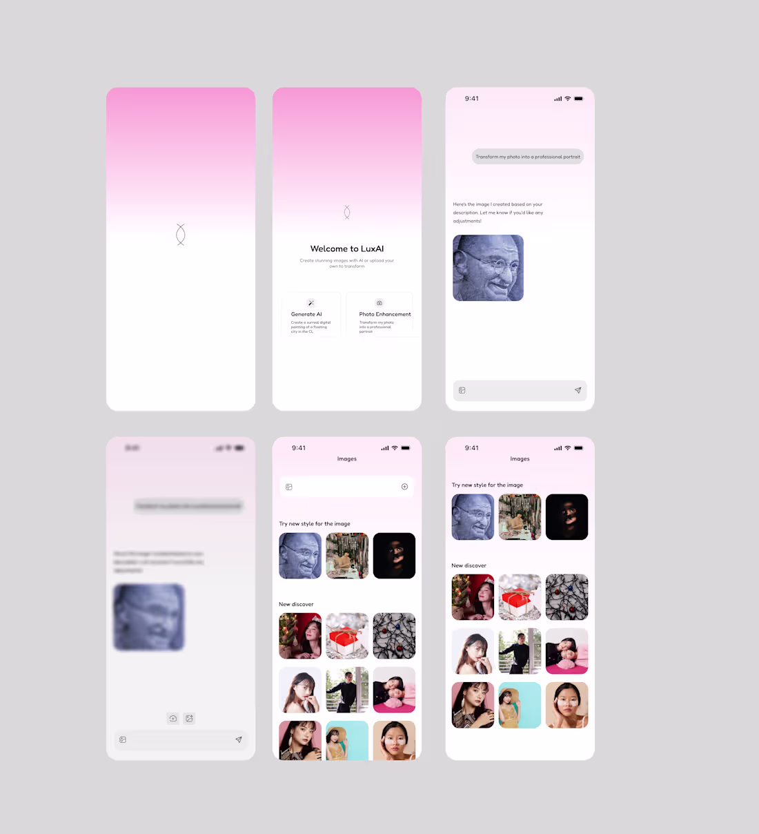 Cover image for LUX AI Image  Platform UI Design