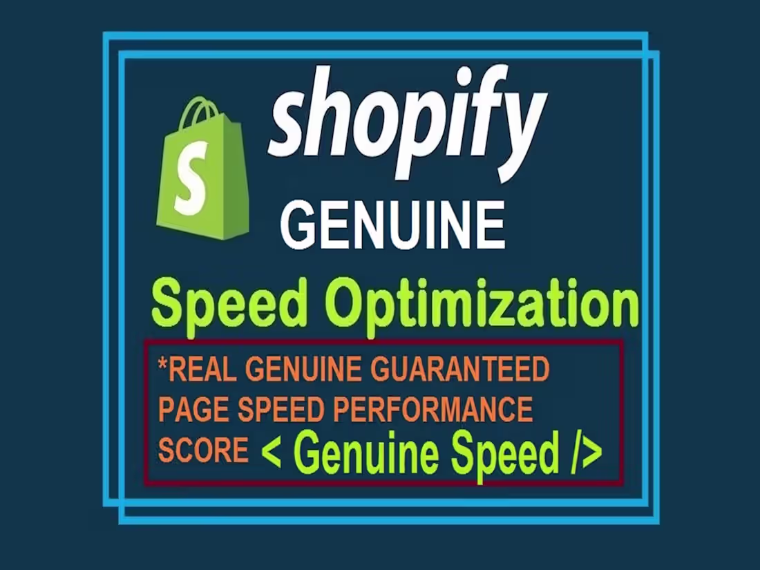 Cover image for  Shopify speed optimization - True speed optimisation