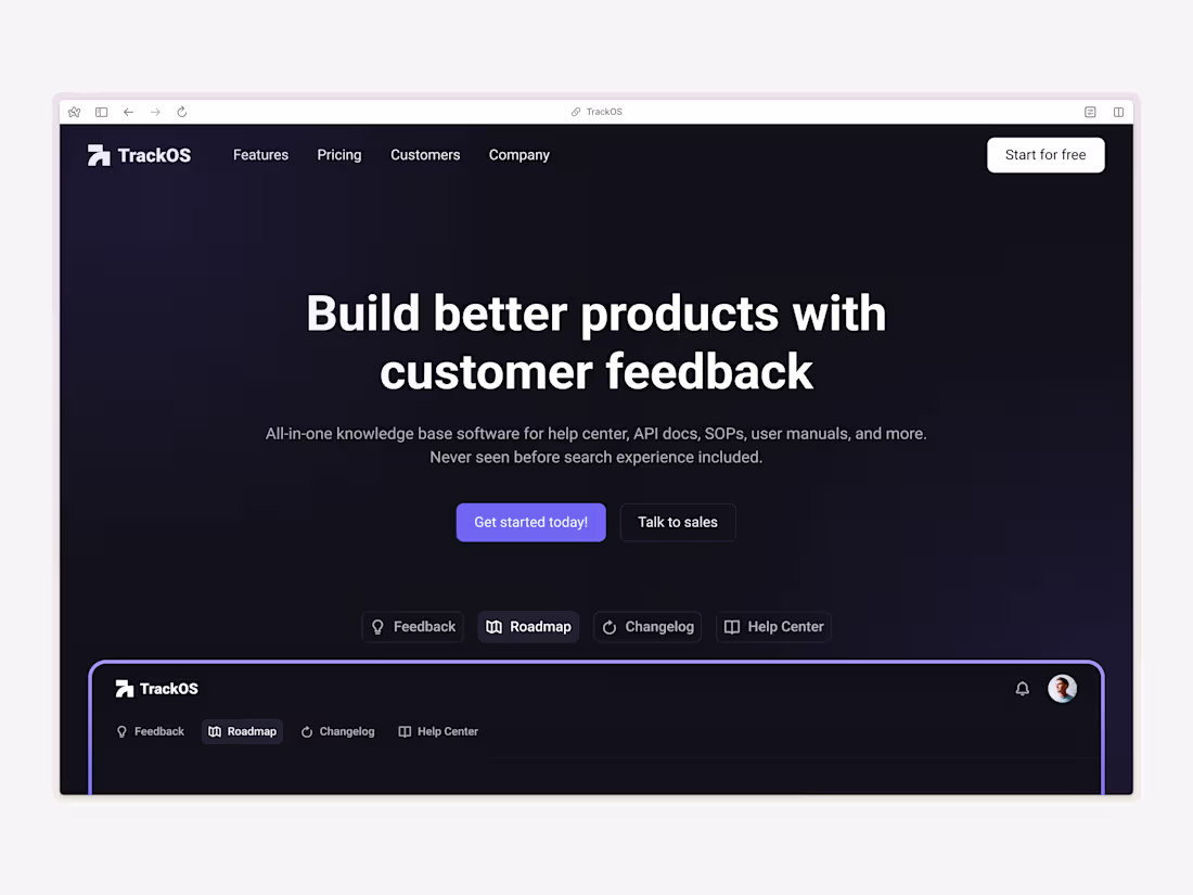 Cover image for TrackOS - Framer Website