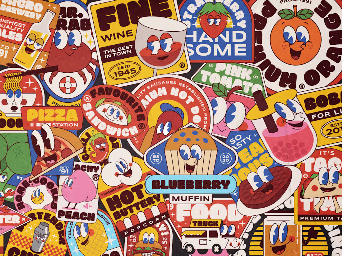 Cover image for Retro & Vintage Illustration Logo Mascot Character Badges