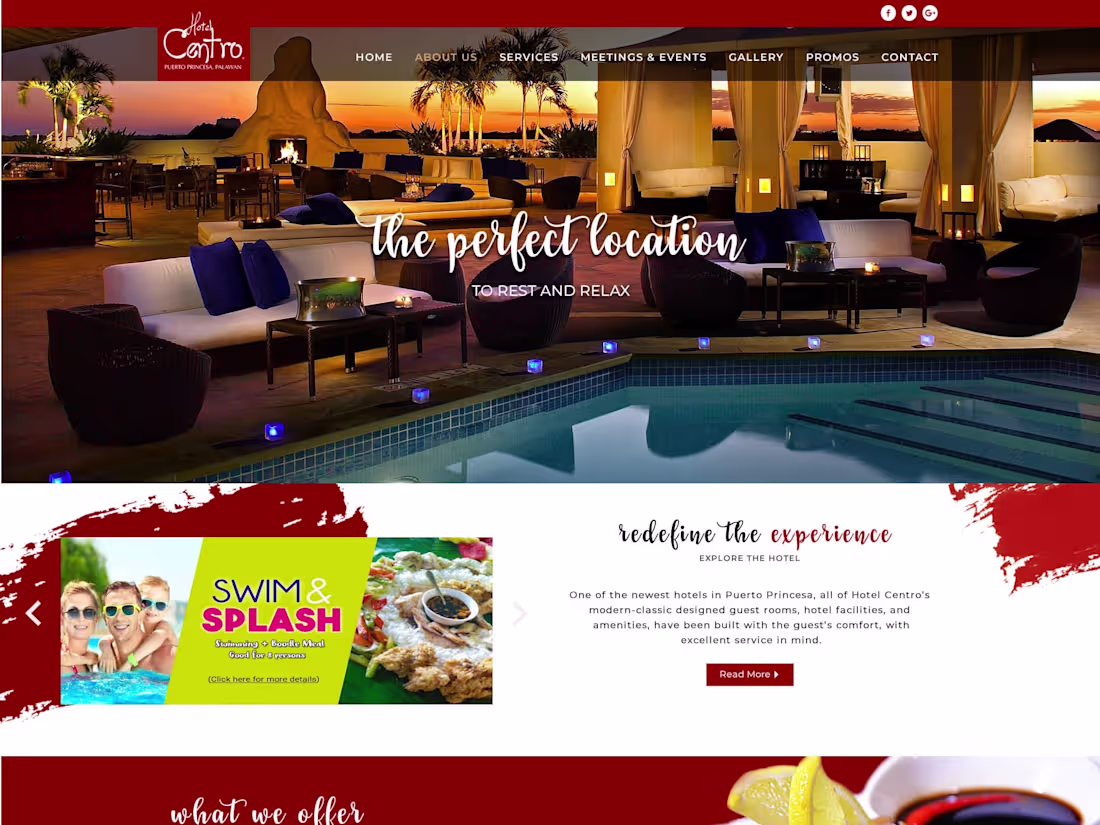 Cover image for Web Design & Development for Hotel Centro
