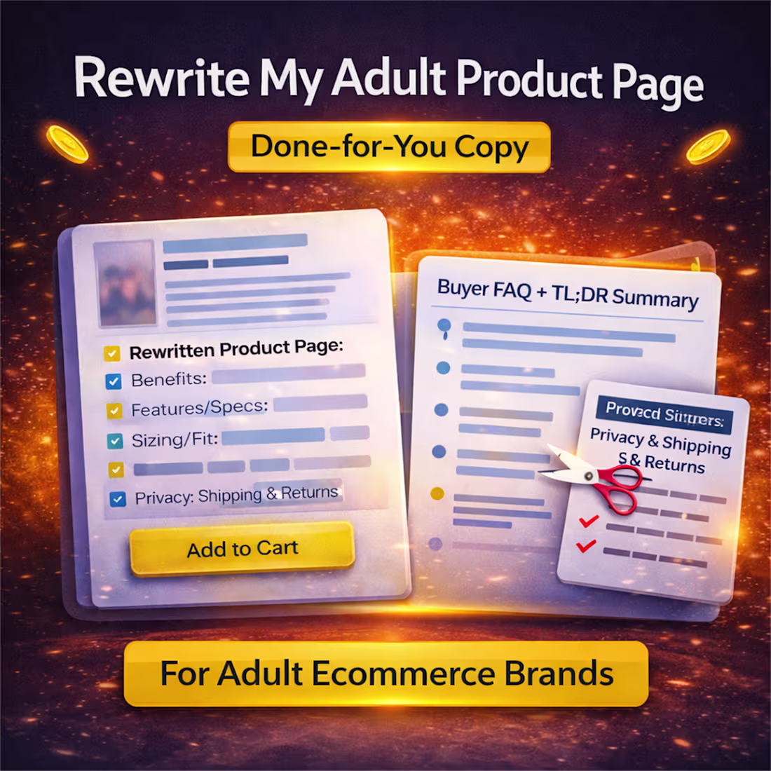 Cover image for Rewrite My Adult Product Page (Done-for-You Copy)